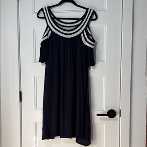 Jane and Delancey Navy and White Mini Dress